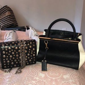Madison west/Zara sliver chained purse ( bundle )